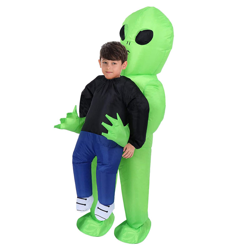 Grünes Alien-Halloweenkostüm Für Herren