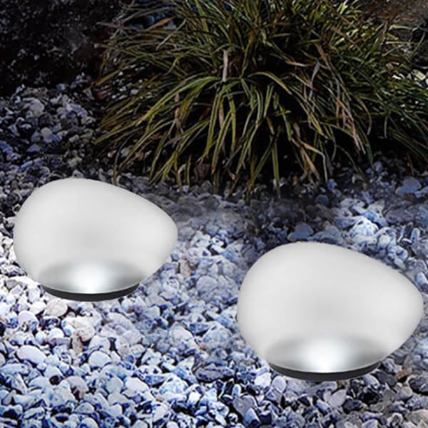 Solar Pebble Path Light Decorative Outdoor Garden Accent