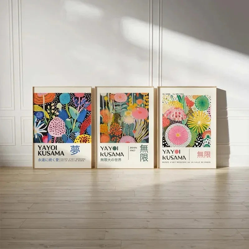 Póster de Arte de Pared Estilo Kusama Contemporáneo