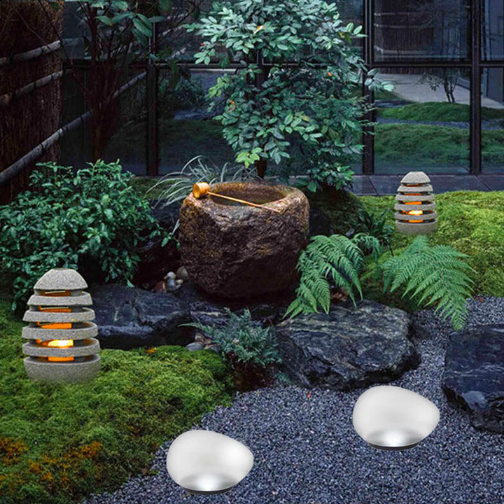 Solar Pebble Path Light Decorative Outdoor Garden Accent