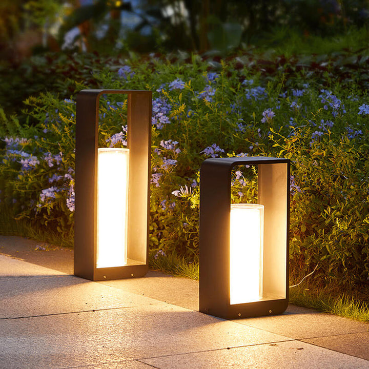 Outdoor LED Garden Light Square Minimalist Pathway Fixture