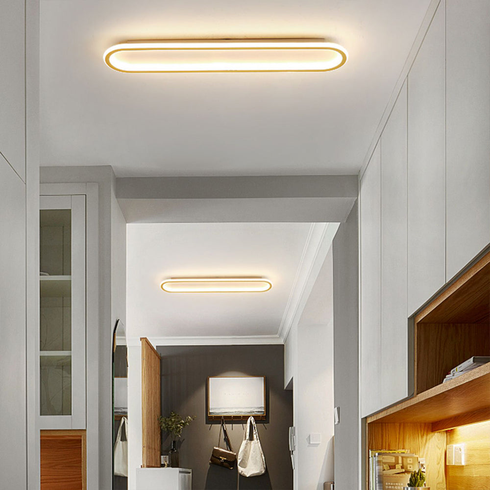 Rectangular LED Flush Ceiling Light Slim Modern Fitting