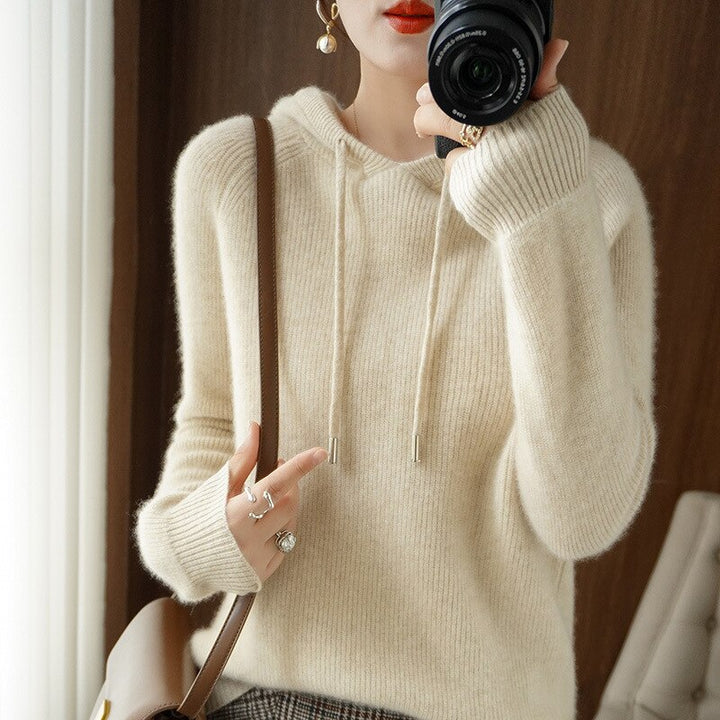 Damen Kaschmir Hoodie Mit Langen Ärmeln | Winter