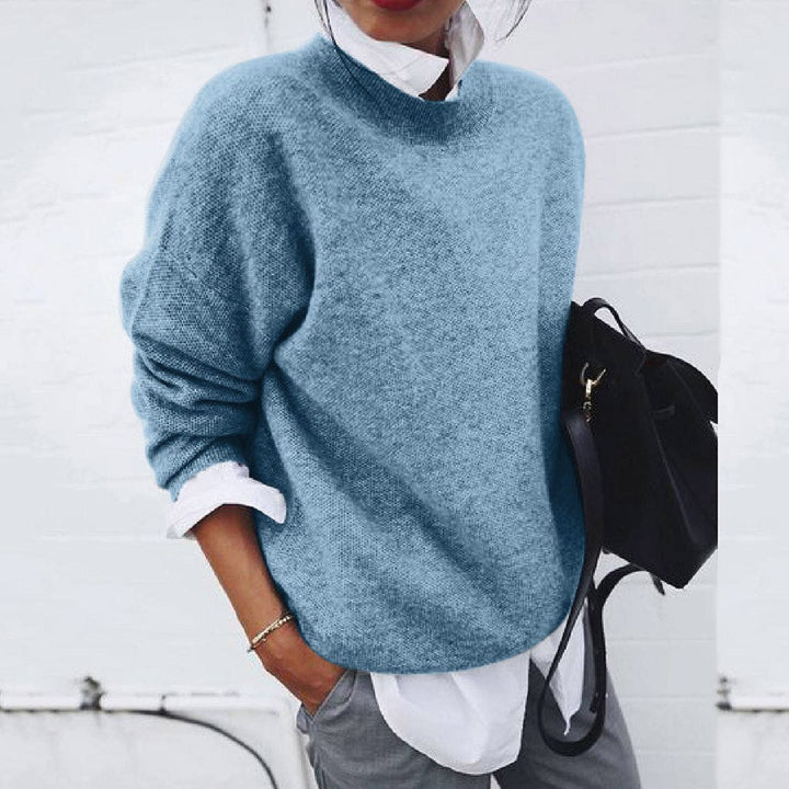Lässiger Pullover Mit Rundhalsausschnitt Für Frauen | Langarm