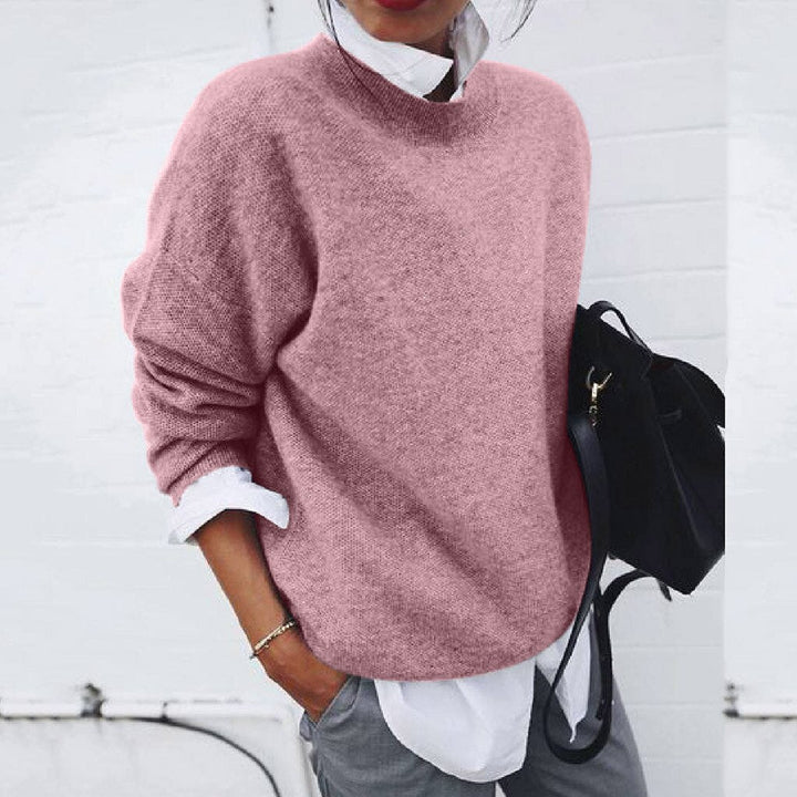 Lässiger Pullover Mit Rundhalsausschnitt Für Frauen | Langarm
