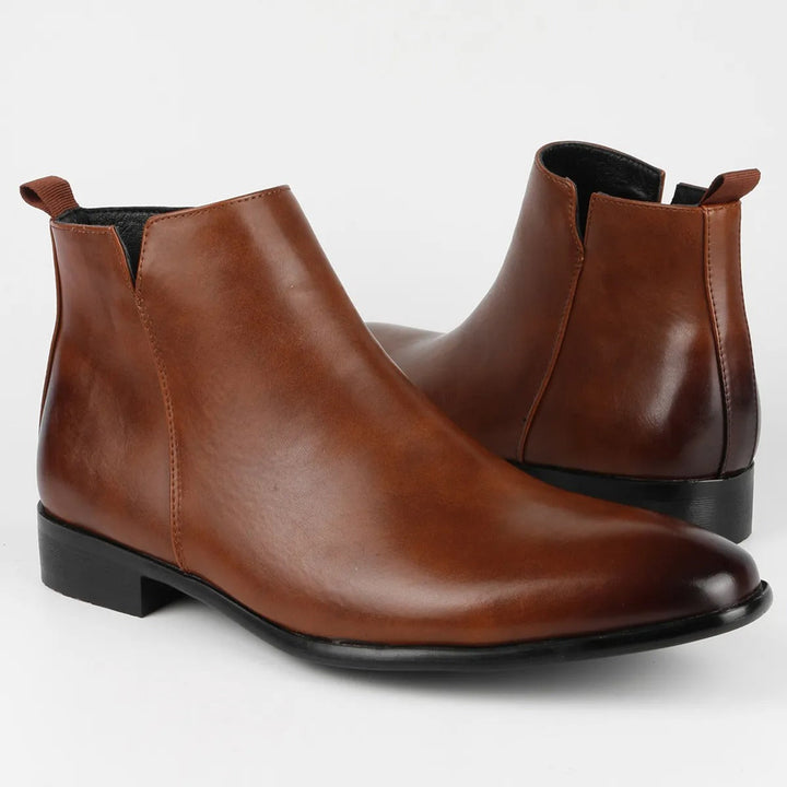 Herren-stiefeletten Mit Spitzer Spitze | Mit Seitlichem Reißverschluss