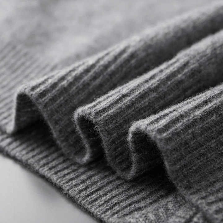 Herren Kaschmir Reißverschlussjacke Mit Langen Ärmeln | Winter