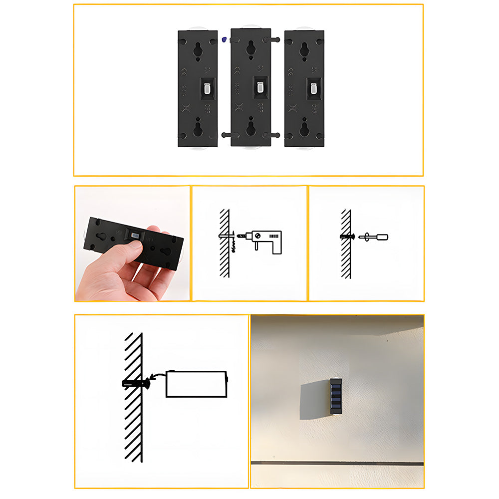 Væghængte Solcelle Op- og Nedadrettede Udendørslamper