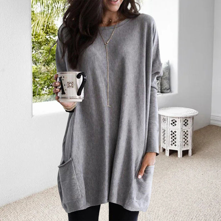 Oversize Tunika Pullover Mit Taschen Für Damen | Winter
