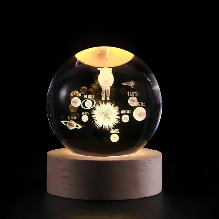 LED 3D Planet Night Light Decorative USB Table Lamp