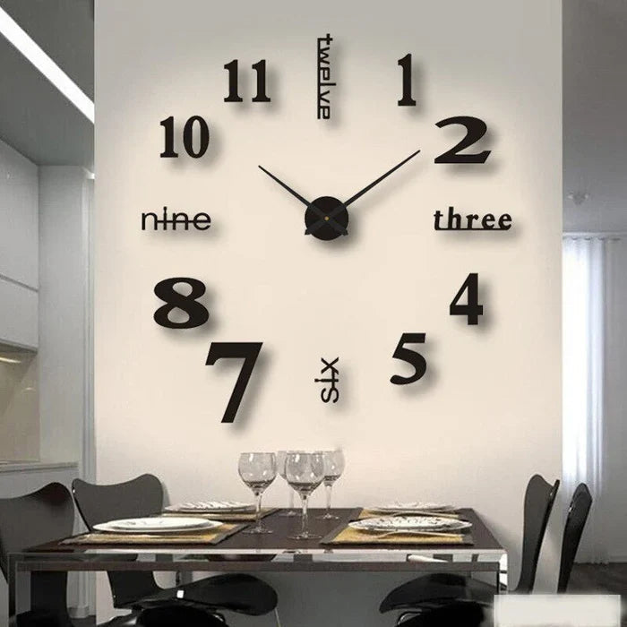 Modern Decorative Wall Clock Silent & simple to Mount