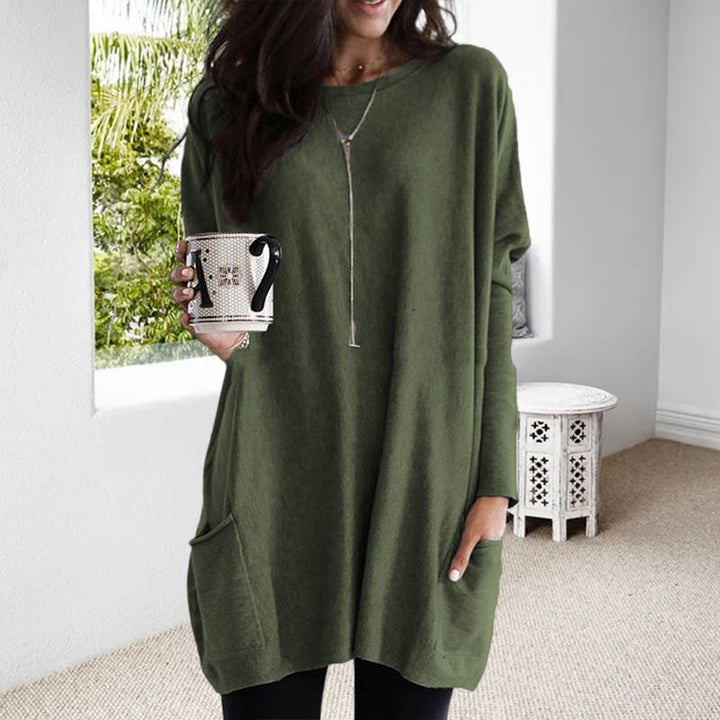 Oversize Tunika Pullover Mit Taschen Für Damen | Winter