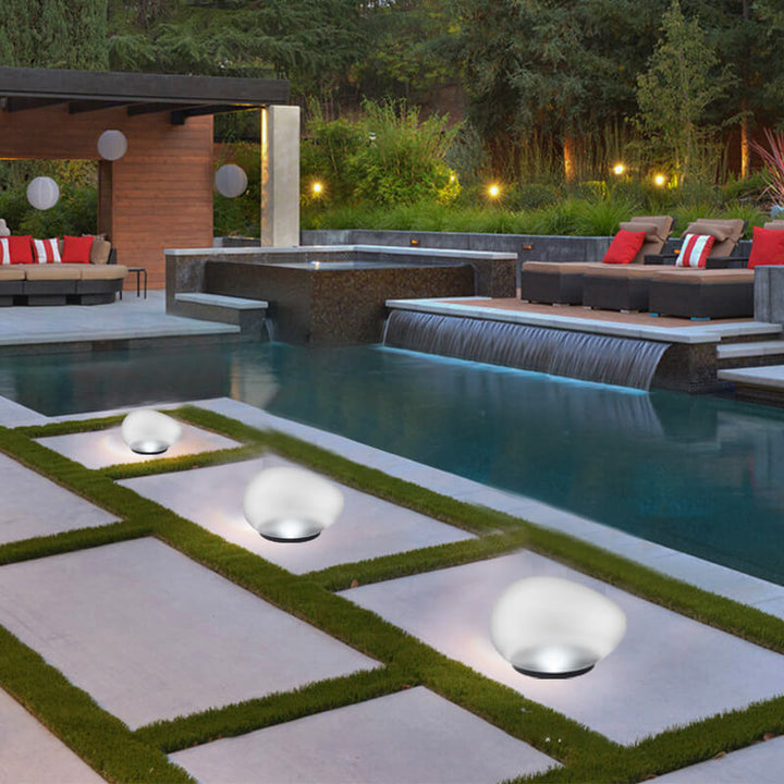 Solar Pebble Path Light Decorative Outdoor Garden Accent