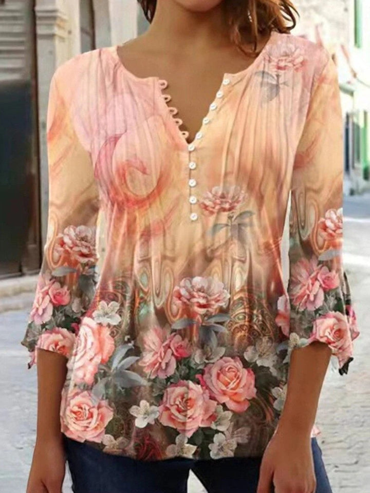 Camila | Elegante Blumenbluse Für Damen