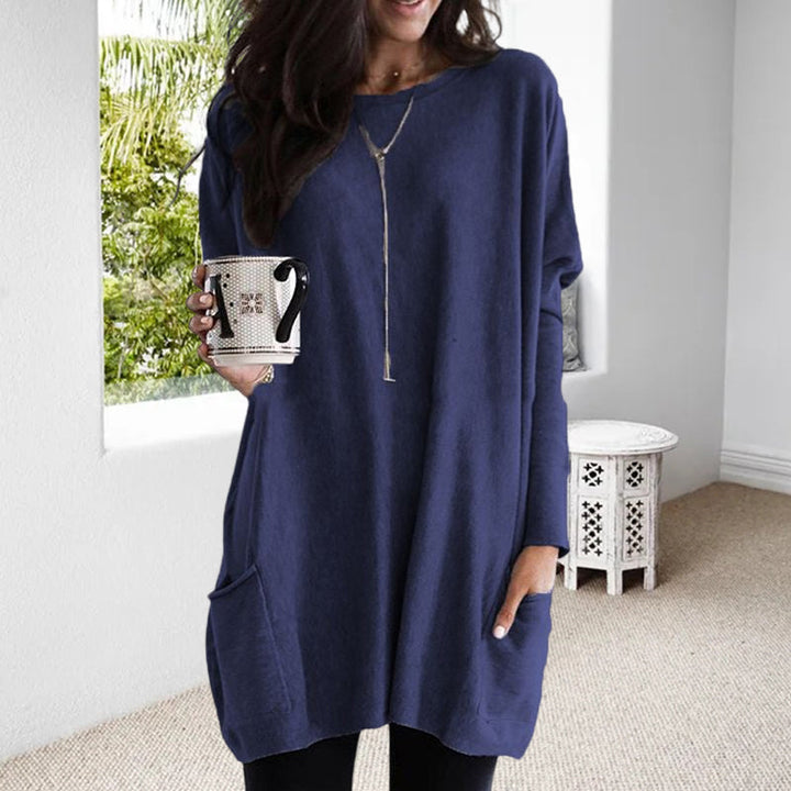 Oversize Tunika Pullover Mit Taschen Für Damen | Winter