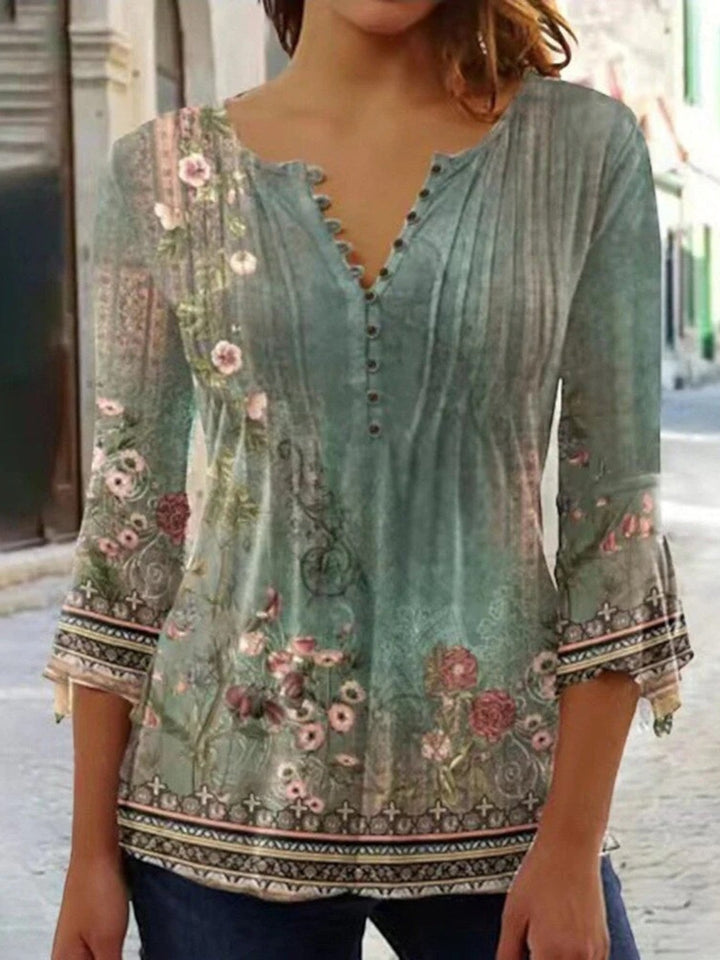 Camila | Elegante Blumenbluse Für Damen