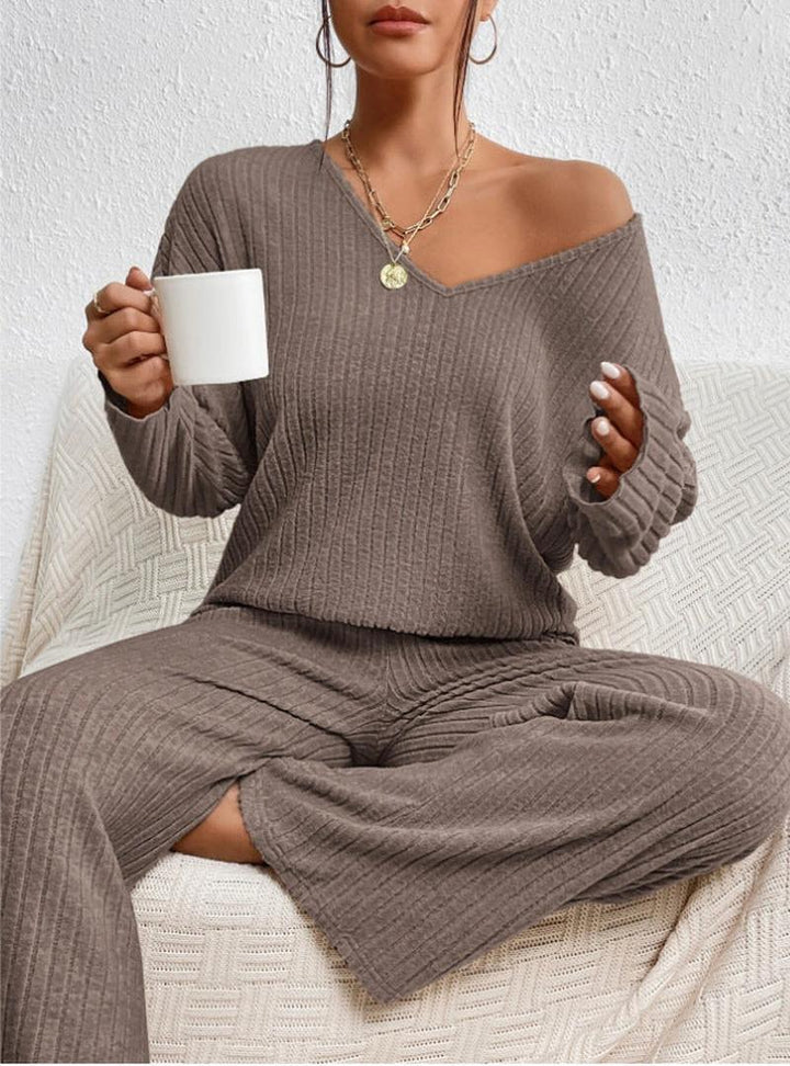 Zweiteiliges Strick-Lounge-Set Für Damen | Winter