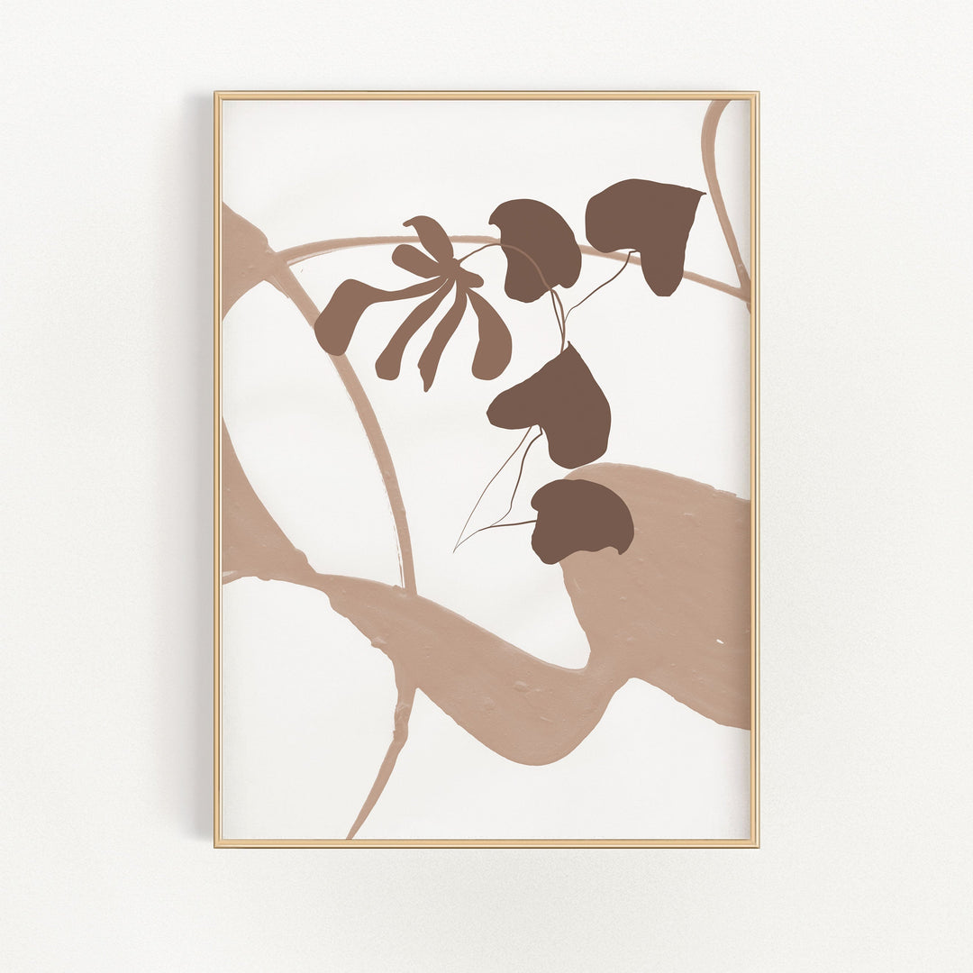 Modern Leaves Wall Art Print – Botanical Home Decor