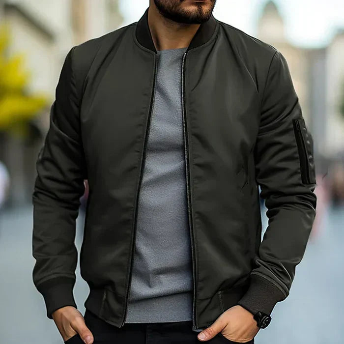 Stylische Bomberjacke Für Männer | Reißverschluss