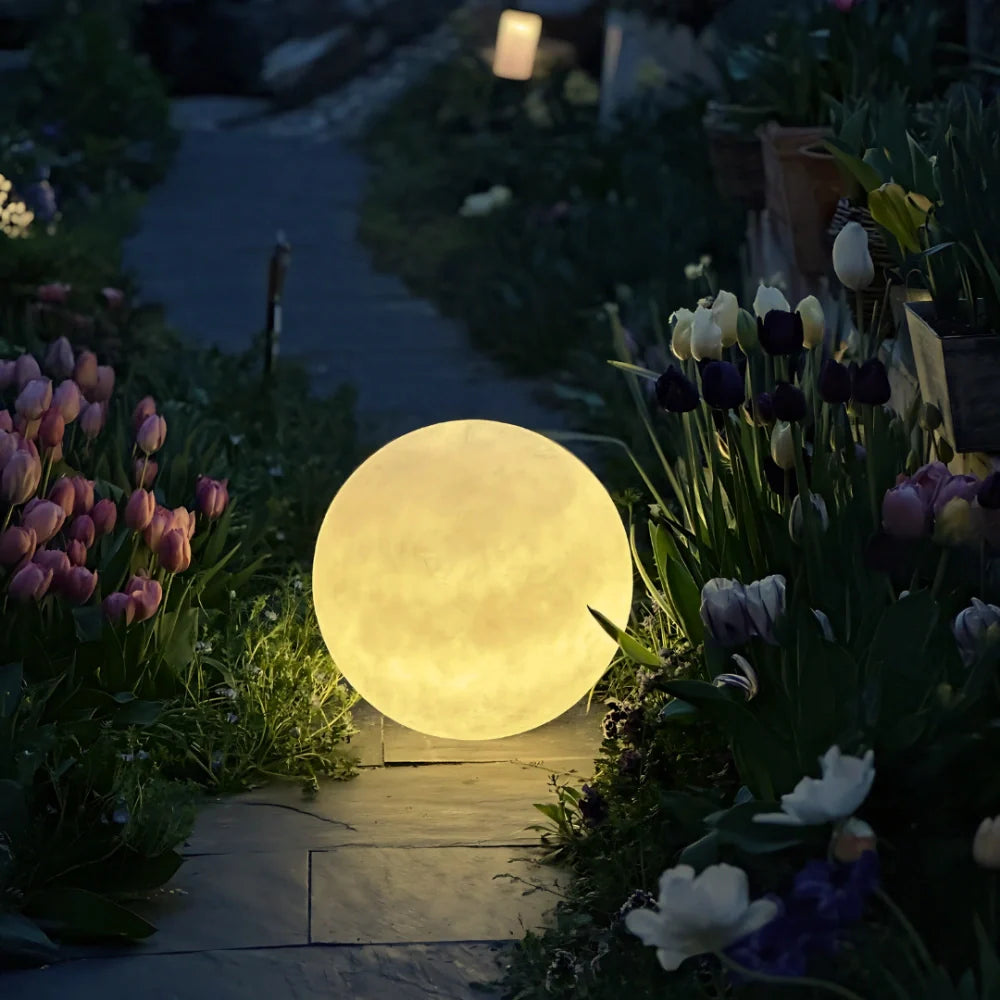 Lampes globe lune pour extérieur avec télécommande