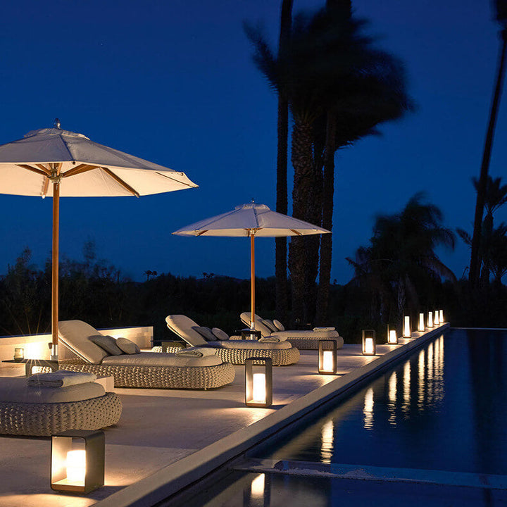 Outdoor LED Garden Light Square Minimalist Pathway Fixture