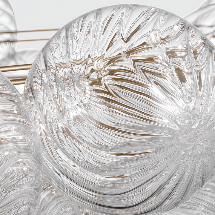 Modern Glass Orb Ceiling Light with Metal Frame