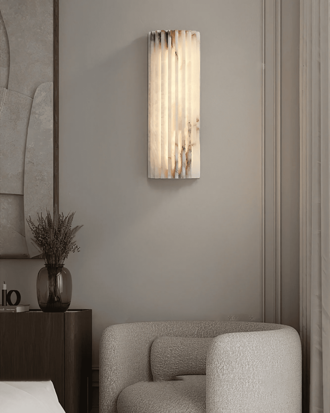 Luz de Pared LED Vertical Acanalada – Lámpara Decorativa de Interior