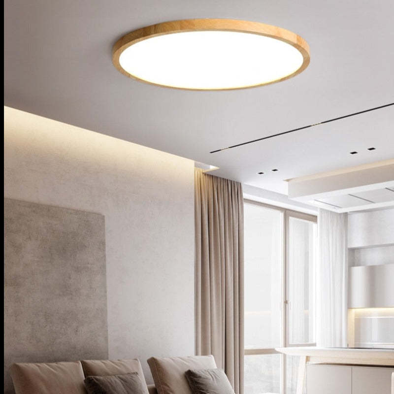 Round Flush Ceiling Light Minimalist Low-Profile Design