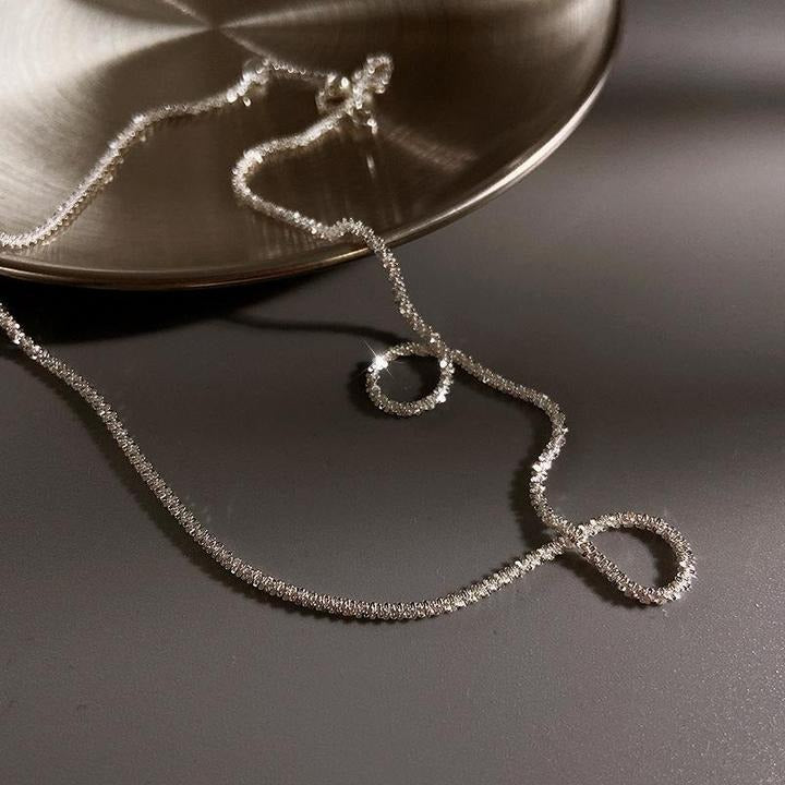 Silbernes Sternenlicht-Halskettenset – Elegant & Funkelnd für jeden Anlass | Zeitloses Schmuckset für Damen