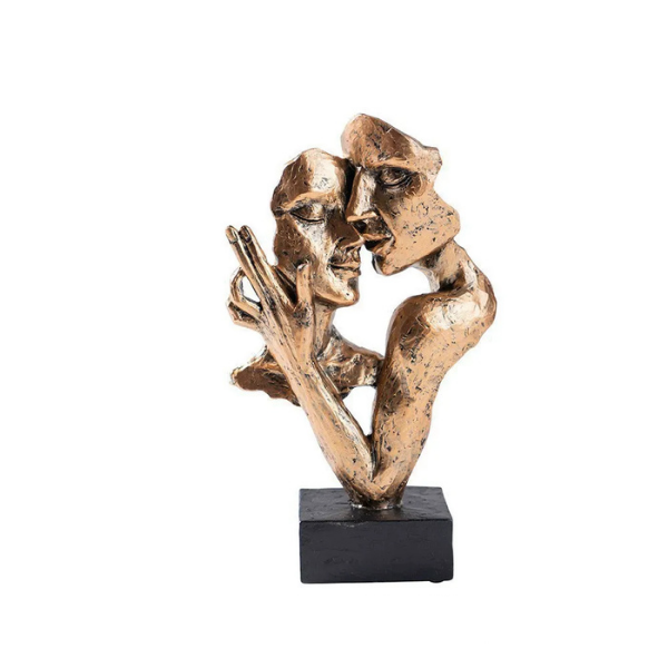 Modern Abstract Kiss Sculpture Decorative Art Ornament