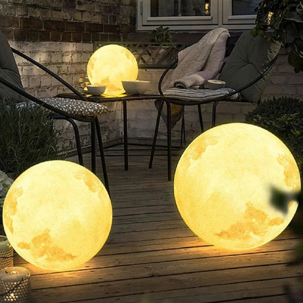 Lampes globe lune pour extérieur avec télécommande