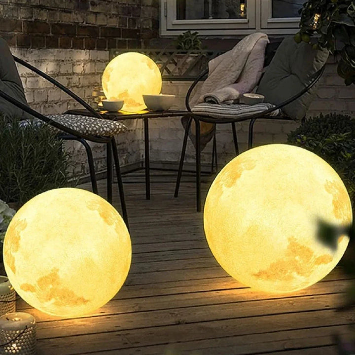 Lampes globe lune pour extérieur avec télécommande