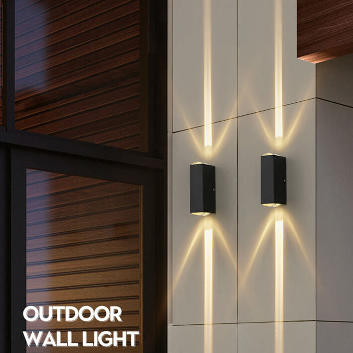 Exterior LED Wall Light Compact Rectangular Garden Lighting