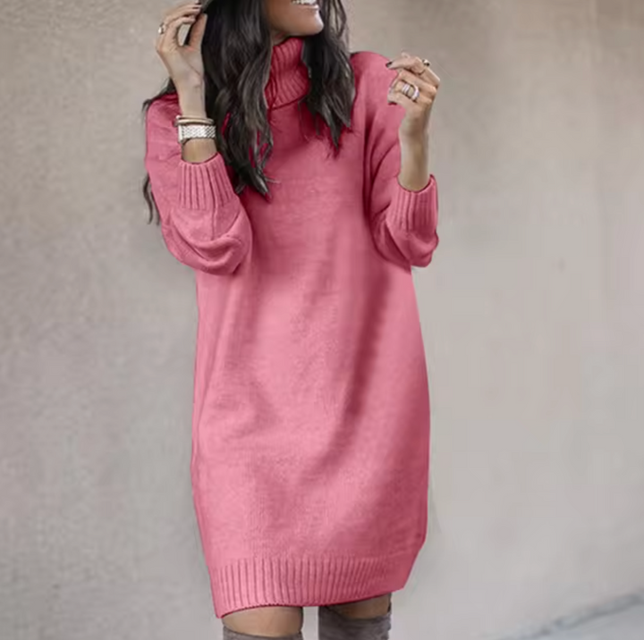 Pulloverkleid Für Den Herbst | Hoher Hals