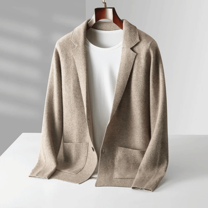 Herren Solide Strickjacke Mit Langen Ärmeln | Winter