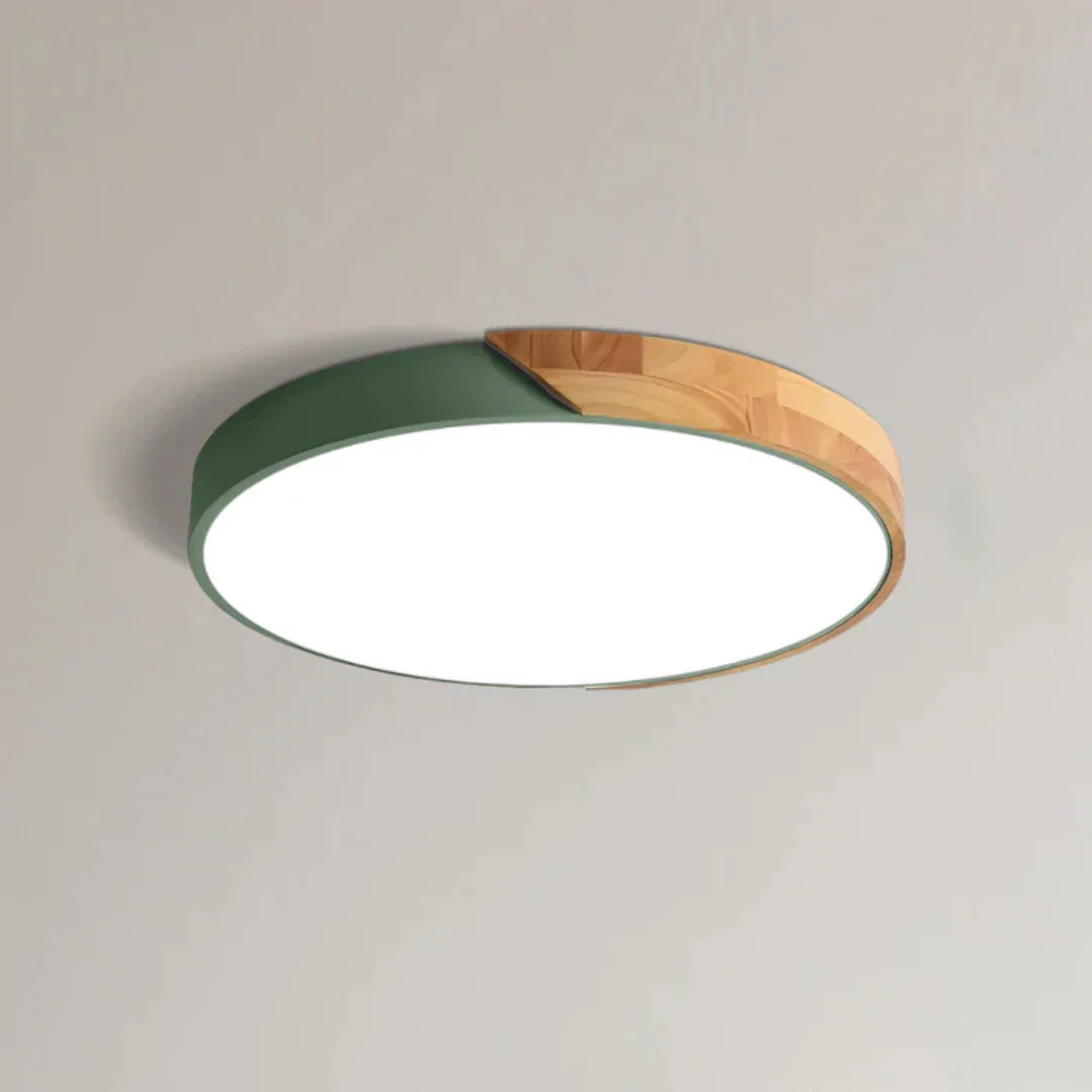 Skandinavische LED-Deckenleuchte aus Holz – Minimalistisches Design & Warmes Licht | Ideal für Schlafzimmer, Flur & Wohnzimmer