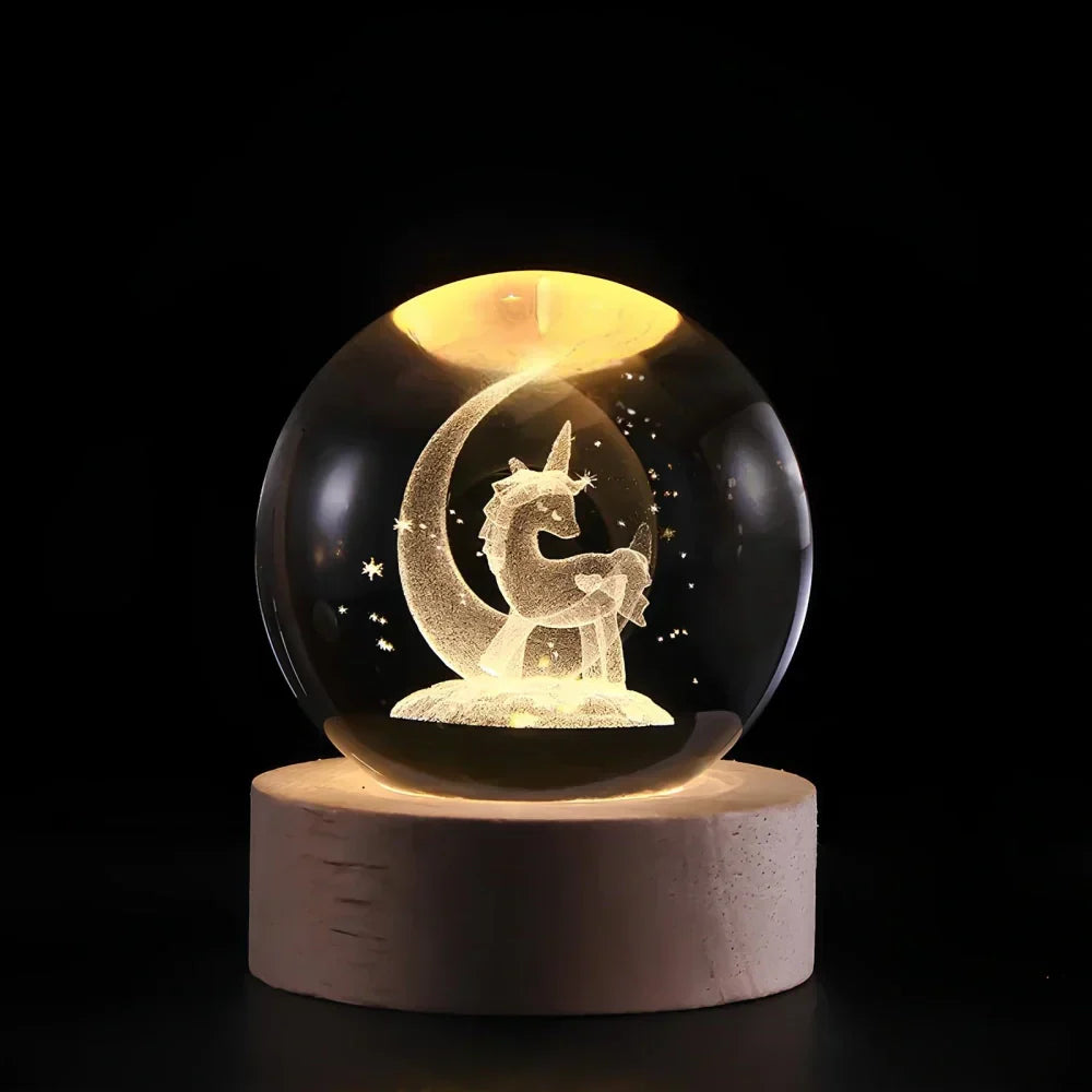 LED 3D Planet Night Light Decorative USB Table Lamp