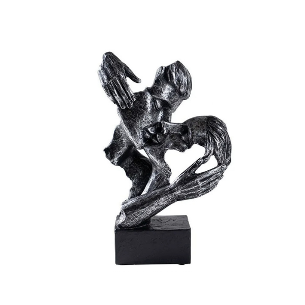 Modern Abstract Kiss Sculpture Decorative Art Ornament