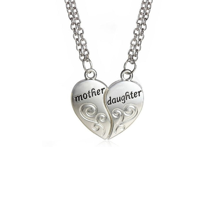 Matching Mother Daughter Heart Necklace Set A Mother's Day Gift