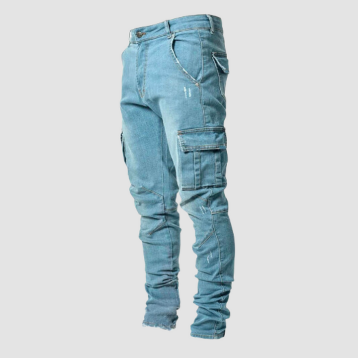 Denim Cargohose Für Herren | Dehnbar
