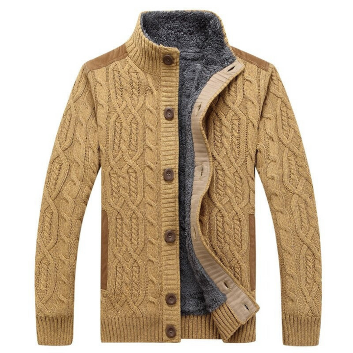 Gestrickte Jacke Mit Knöpfen Für Herren | Mit Langen Ärmeln