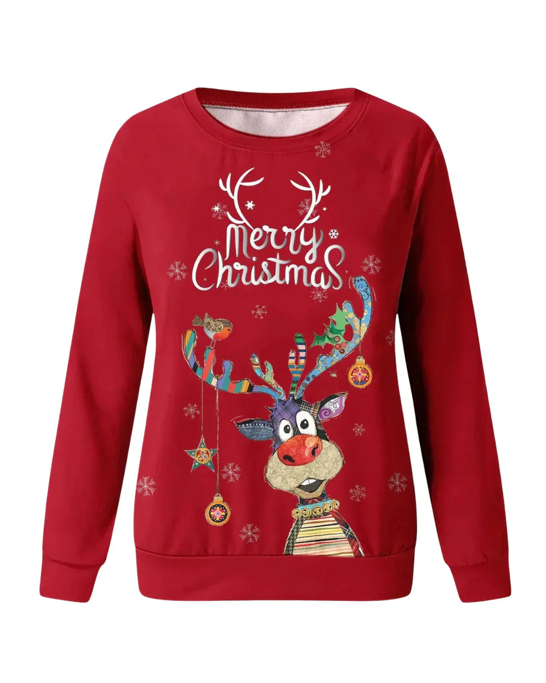 Damen Trendy Weihnachts-Sweatshirt | Langarm