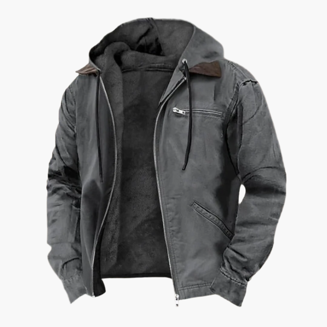 Lässige Winterjacke Mit Kapuze Für Herren | Mit Brusttasche