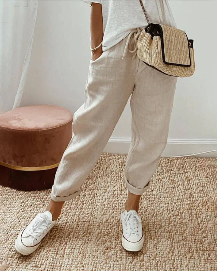 Anti-Sweat Luxe Leinenhose – Atmungsaktiv & Elegant für warme Tage | Leichte Herrenhose