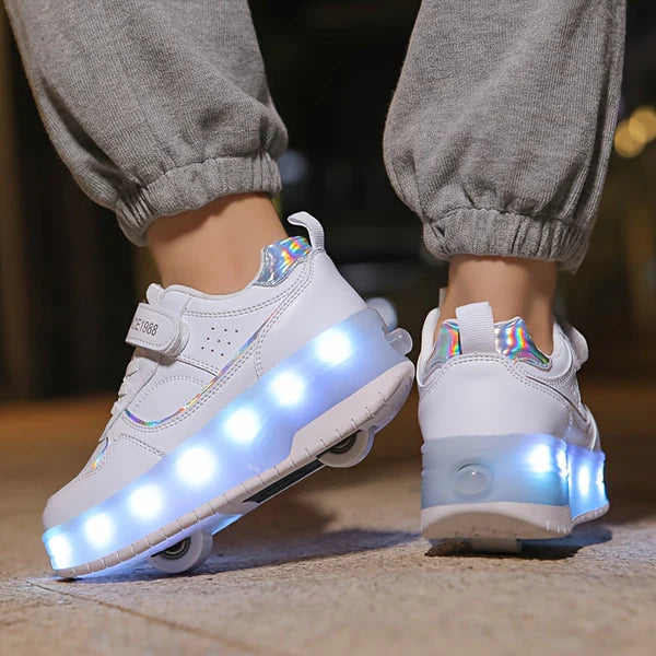 FlashRider – Leuchtende Roller-Sneaker für Kinder | Spaß & Sicherheit mit LED-Lichtspektakel