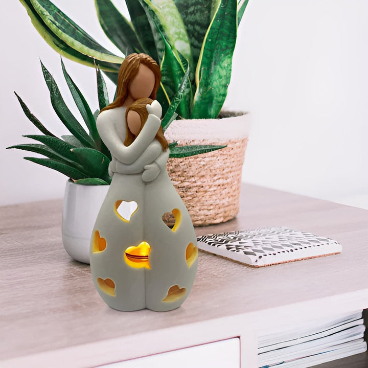 Mother Daughter Embrace Candle Holder Meaningful Mother's Day Gift