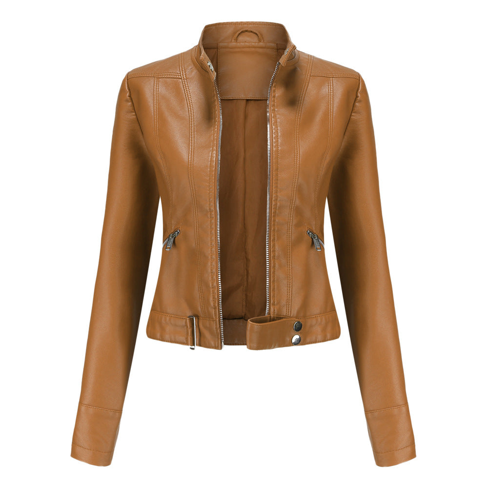 Kurze Motorradjacke für Damen | Mit Reißverschluss