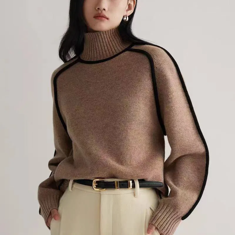 Kaschmir Rollkragen Winterpullover Für Damen | Lässig
