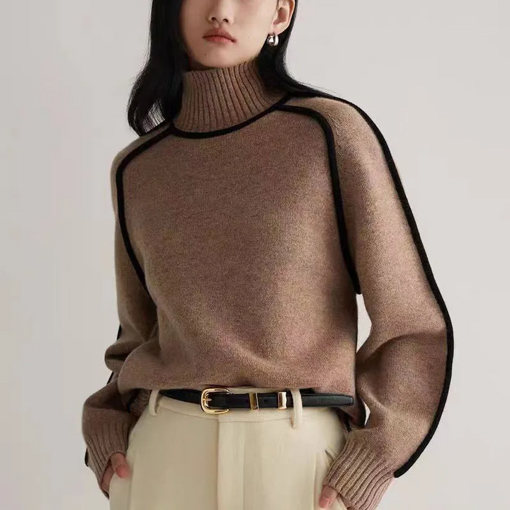 Kaschmir Rollkragen Winterpullover Für Damen | Lässig