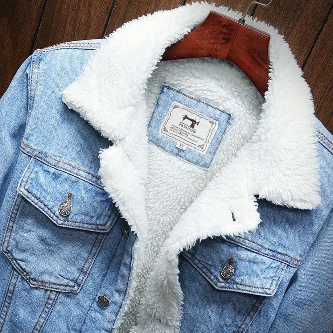 Winterjacke Aus Denim Für Herren | Brusttaschen